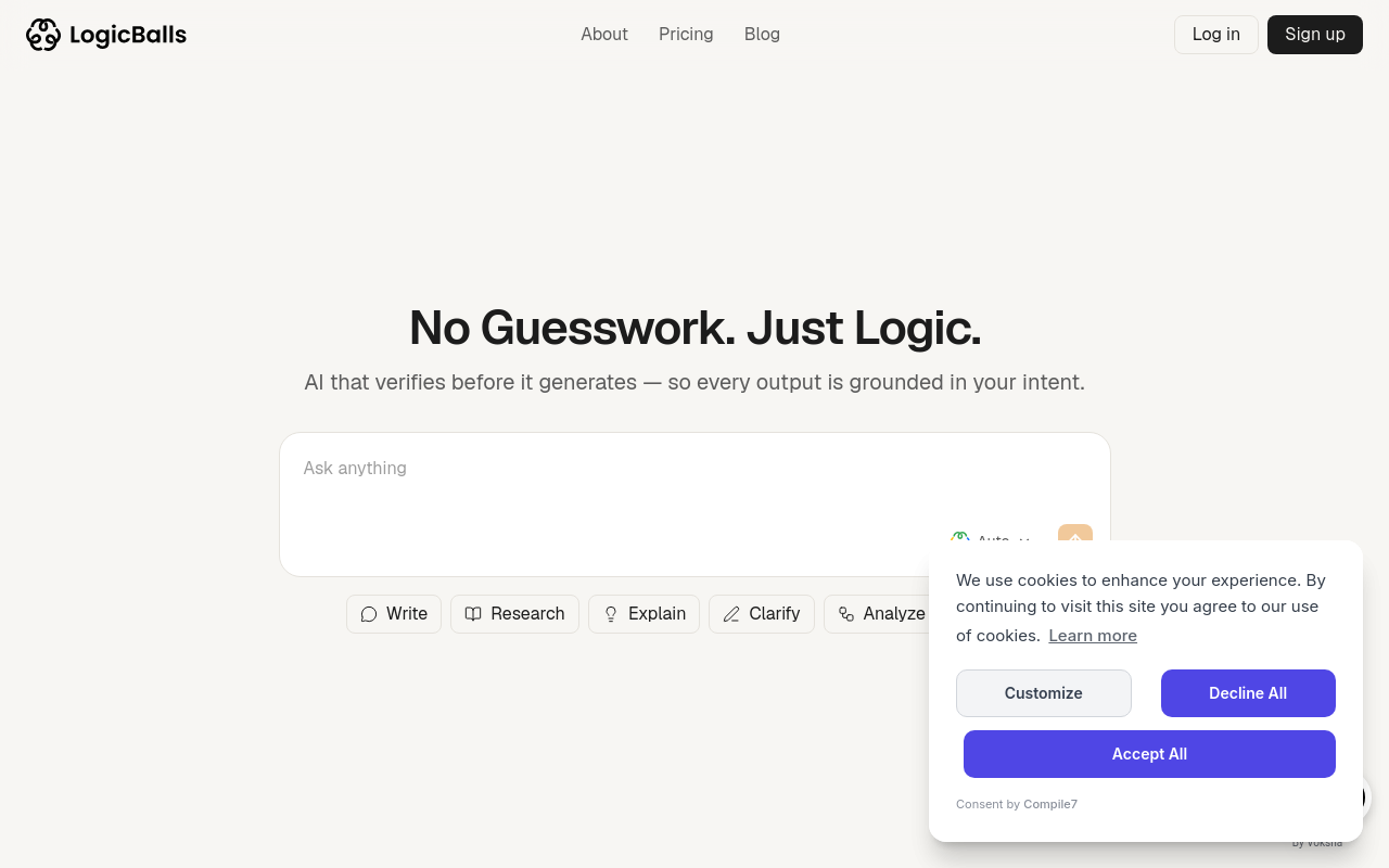Screenshot of LogicBalls